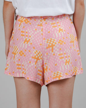Dizzy Belted Shorts Rose