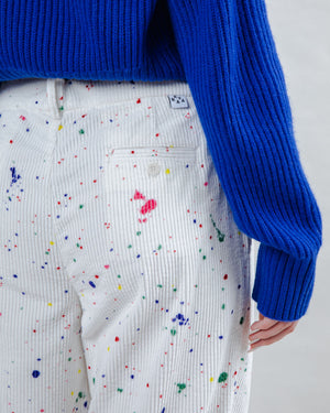 Splash Paint Corduroy Pleated Pants