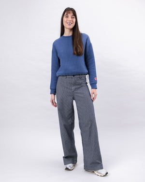 Brava Gum Quilt Sweatshirt Indigo
