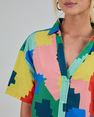 Maxi Flower Oversize Cropped Blouse