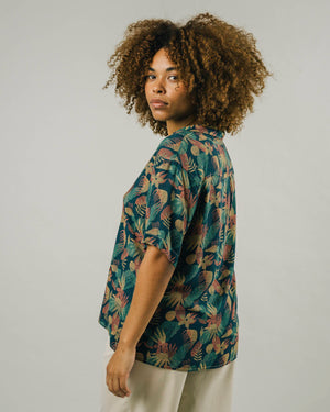 Blouse Flower Vichy Navy