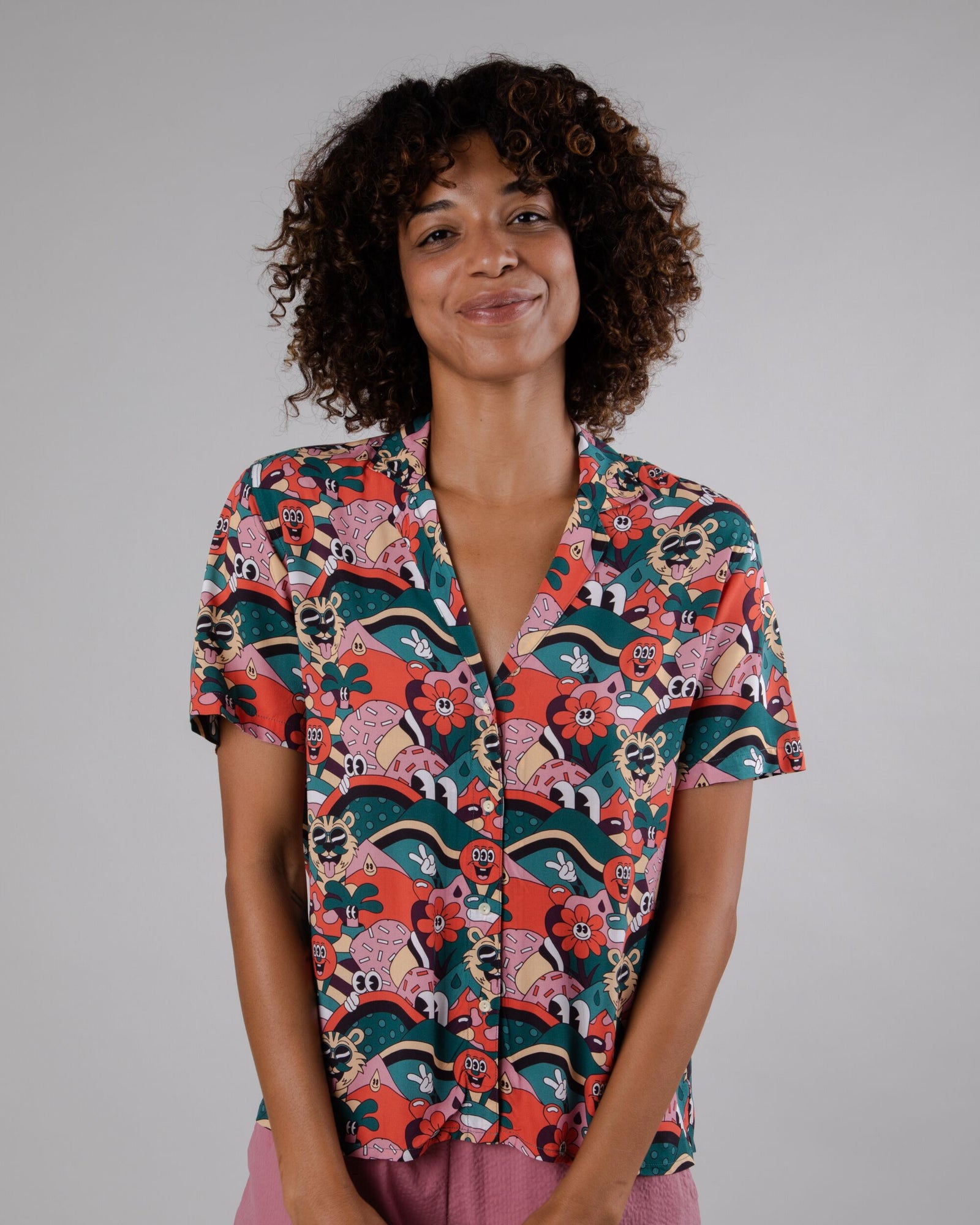 Yeye Weller Aloha Blouse Red