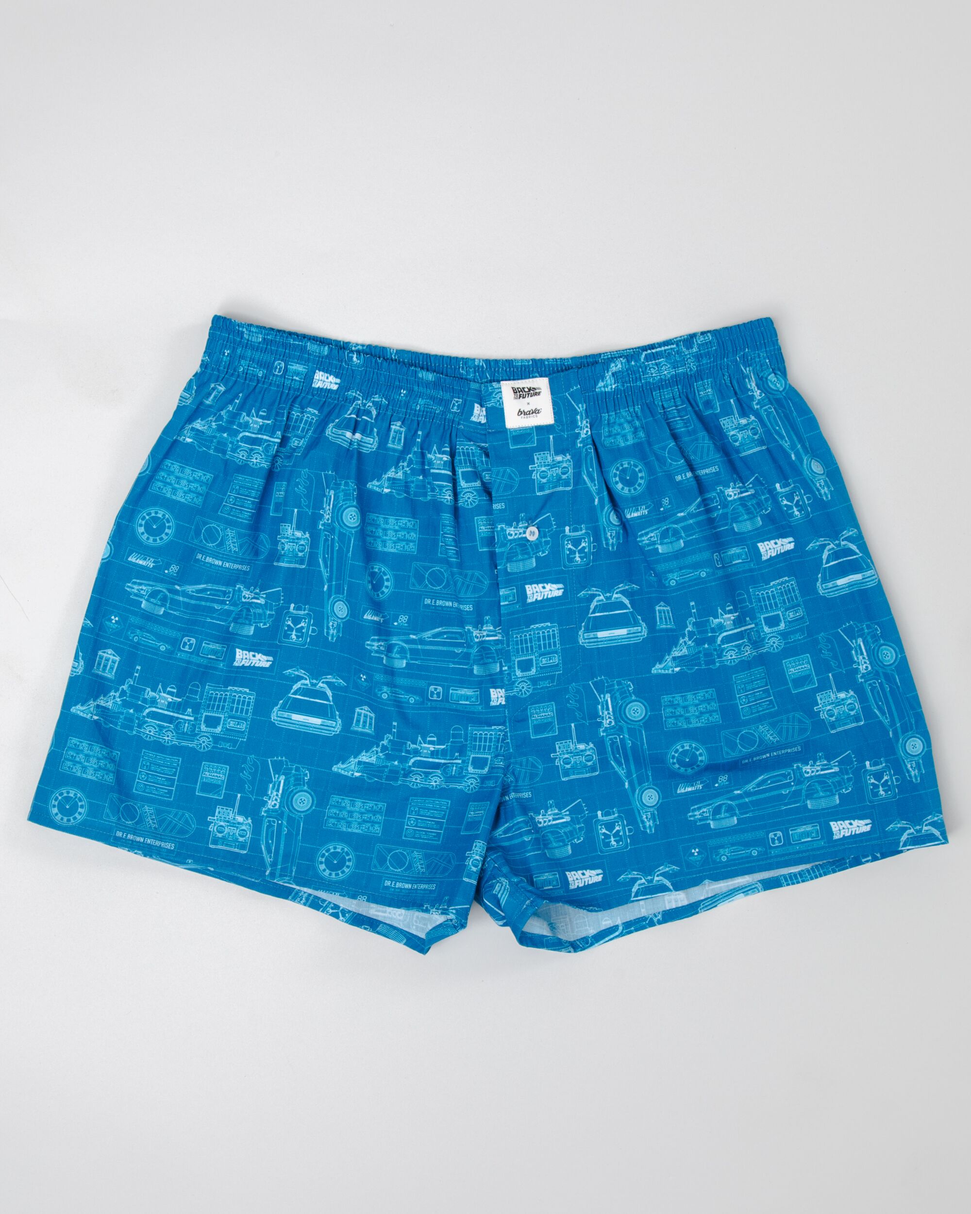 BTTF Blueprint Boxers Blue