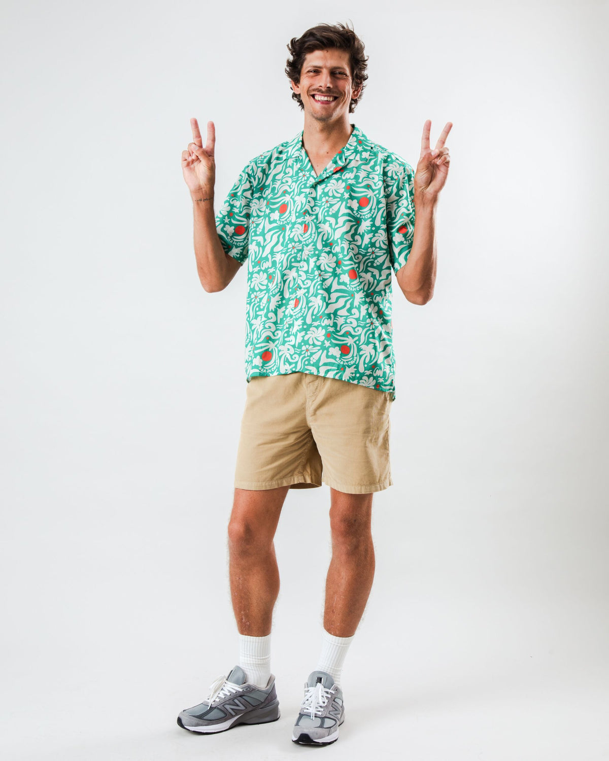 Ola de Calor Aloha Shirt Green