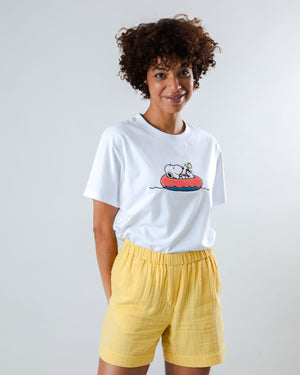 Peanuts Floating Oversize Tee White