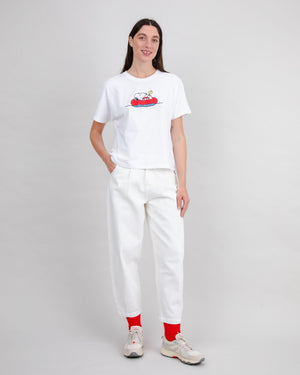 Peanuts Floating Oversize Tee White