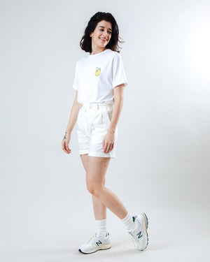 Peanuts Tennis Double Fault Snoopy Scoop Tee White