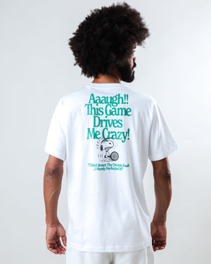 Peanuts Tennis Double Fault Snoopy T-shirt White