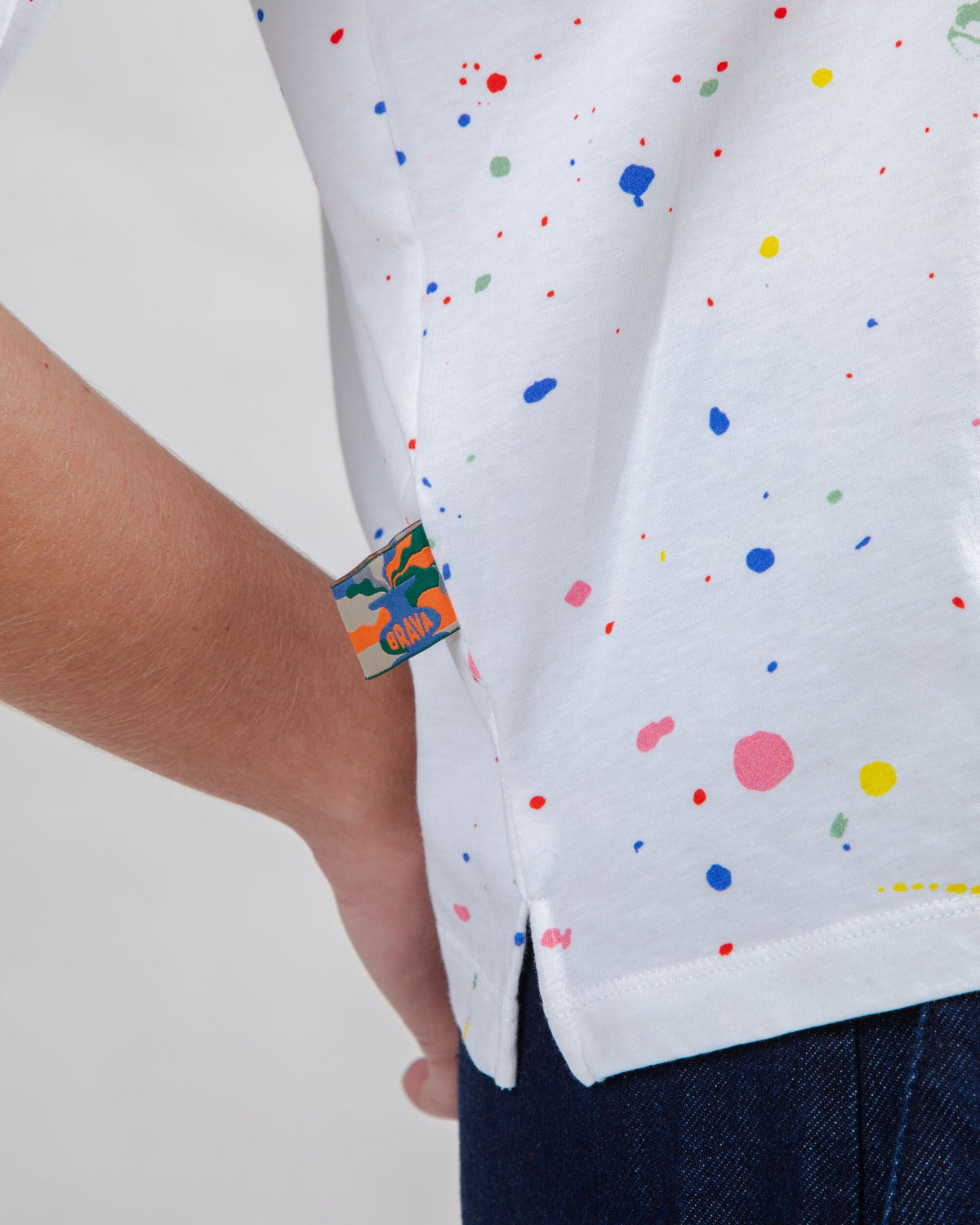 Splash Paint Squared Tee White