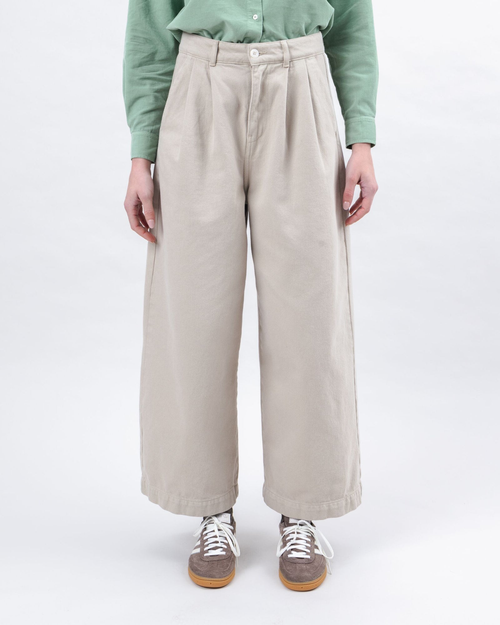 Wide Leg Pants Ecru