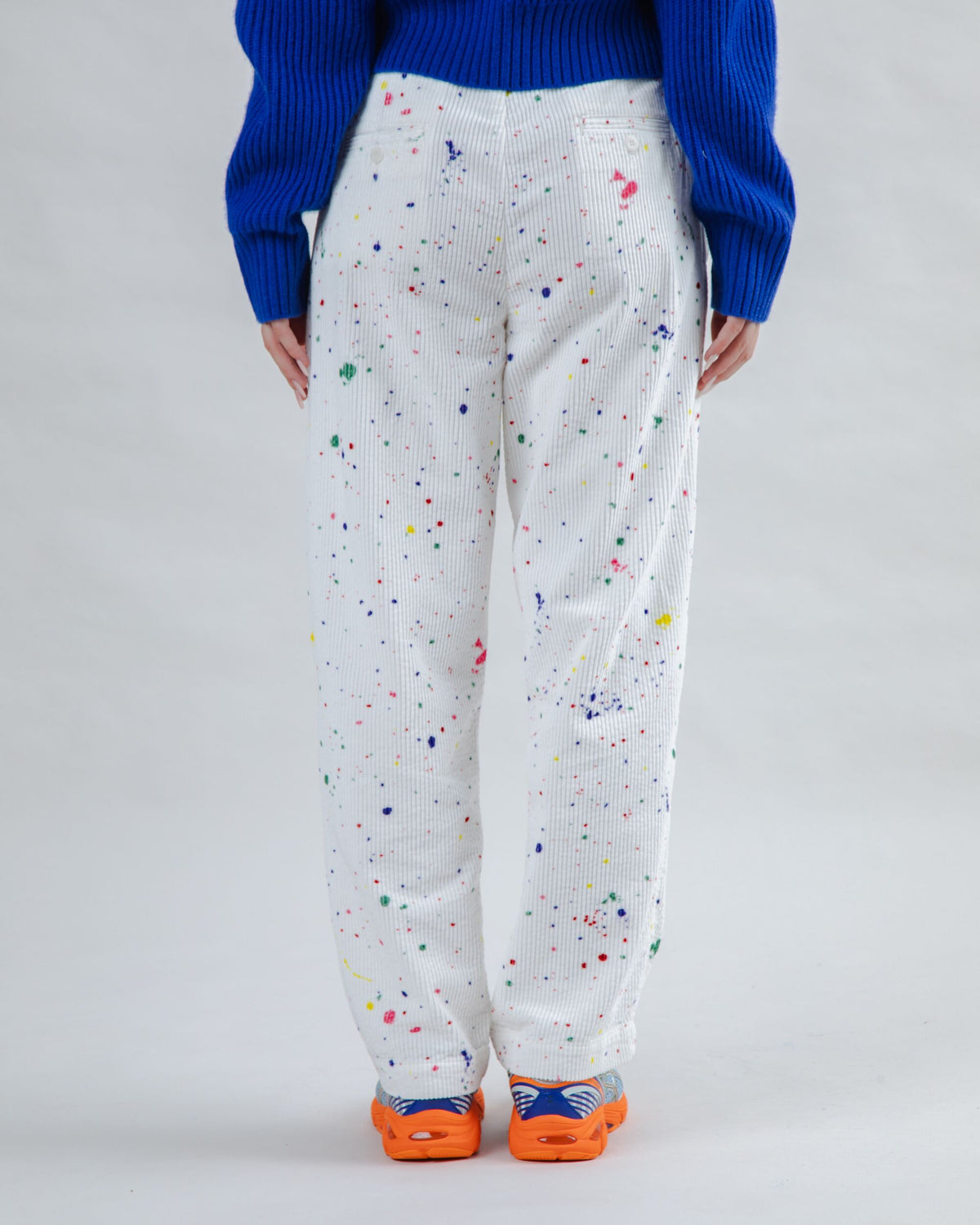 Splash Paint Corduroy Pleated Pants