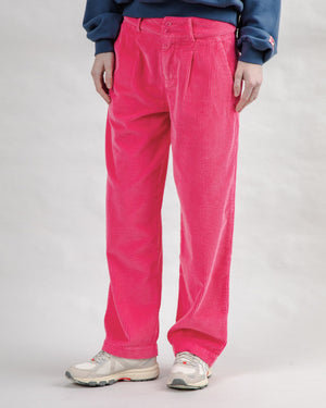 Corduroy Pleated Pants Pink