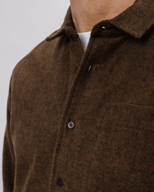 Heart Flannel Overshirt Brown