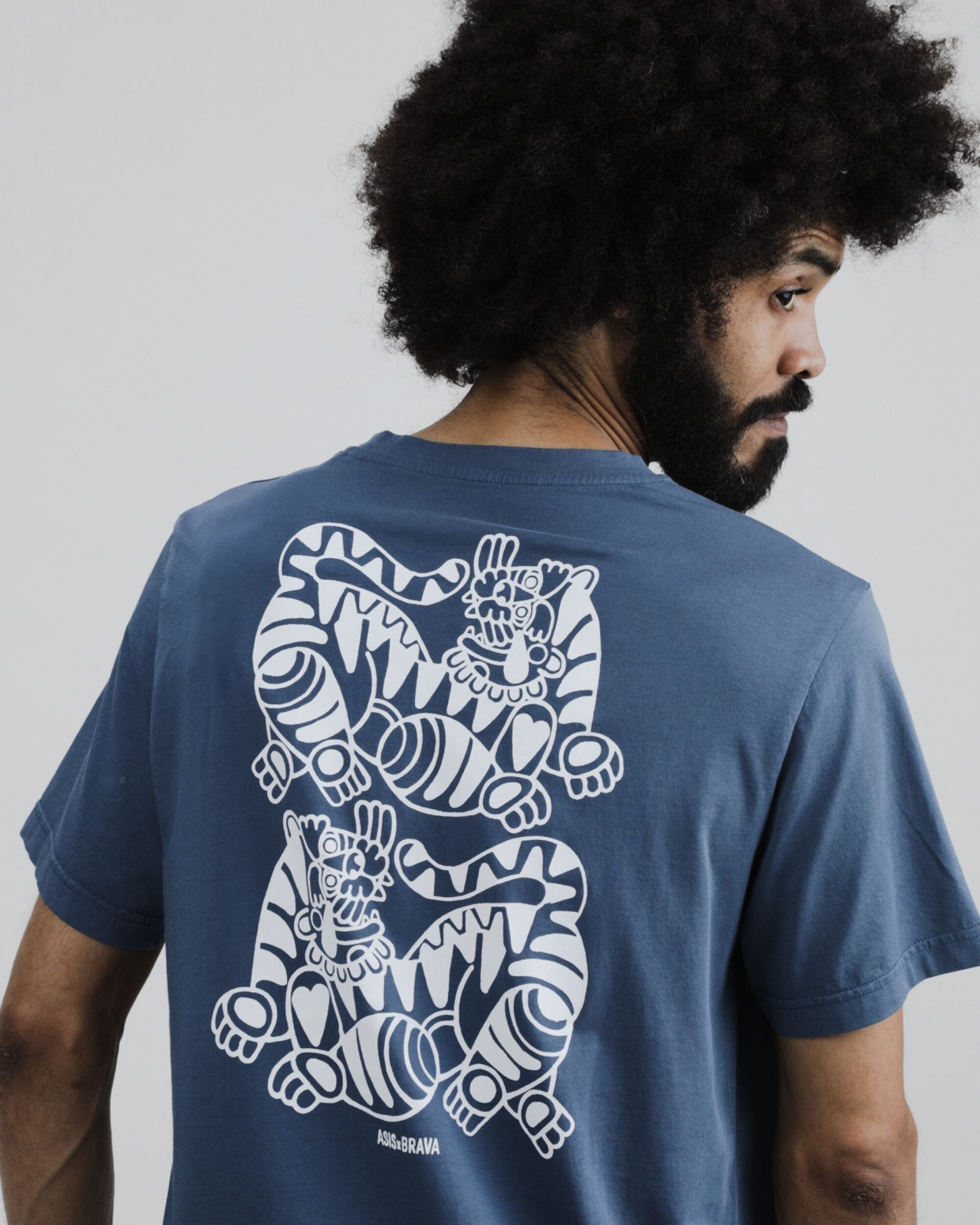 Asis Percales Tigris Regular T-Shirt Blue