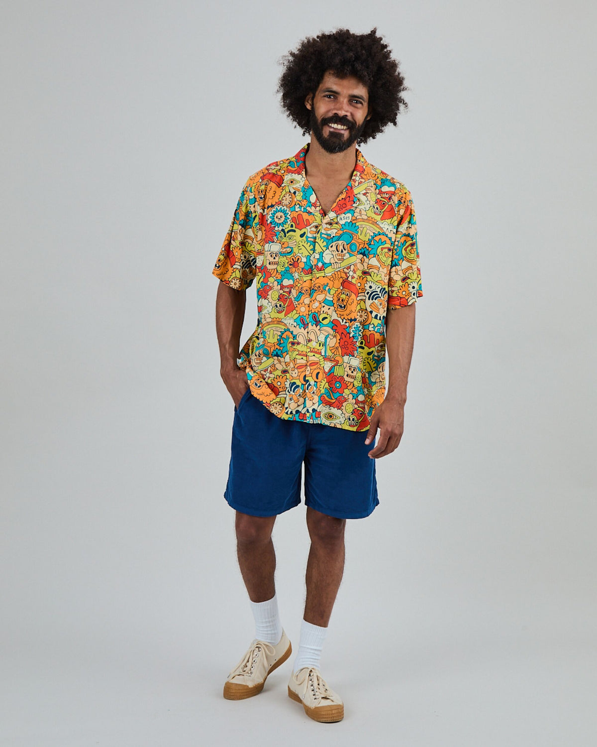 Asis Percales Party Animal Aloha Shirt