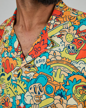 Asis Percales Party Animal Aloha Shirt