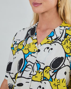 Peanuts Freehugs Aloha Blouse Blue