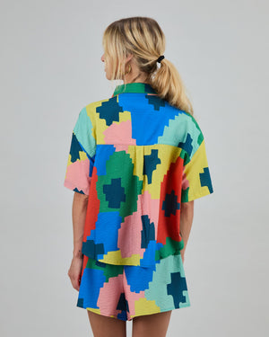 Maxi Flower Oversize Cropped Blouse