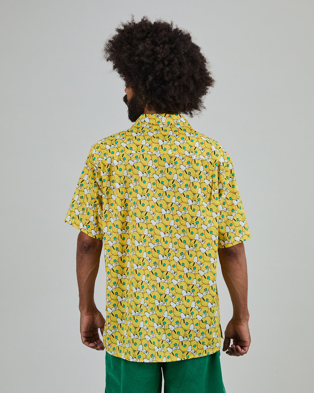 Peanuts Donuts Aloha Shirt Yellow