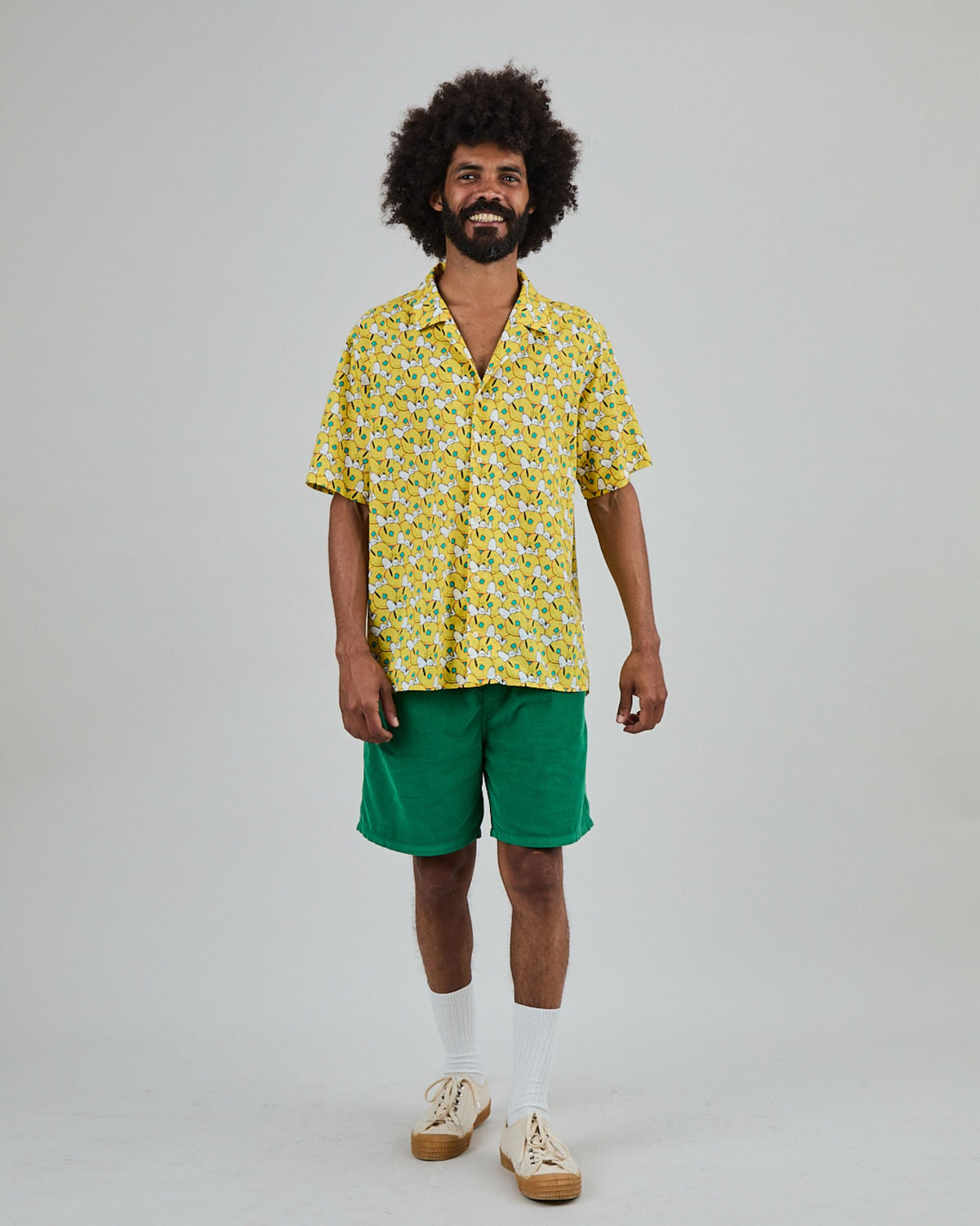 Peanuts Donuts Aloha Shirt Yellow