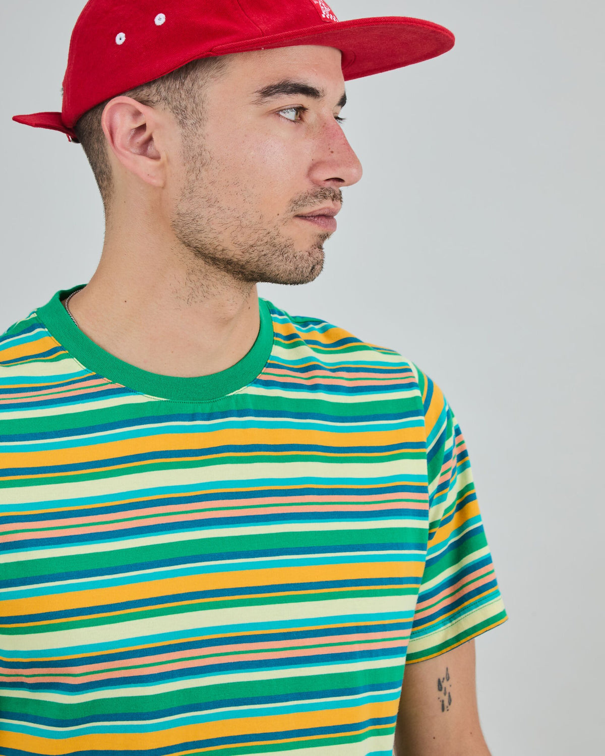 Stripes Regular T-Shirt Green