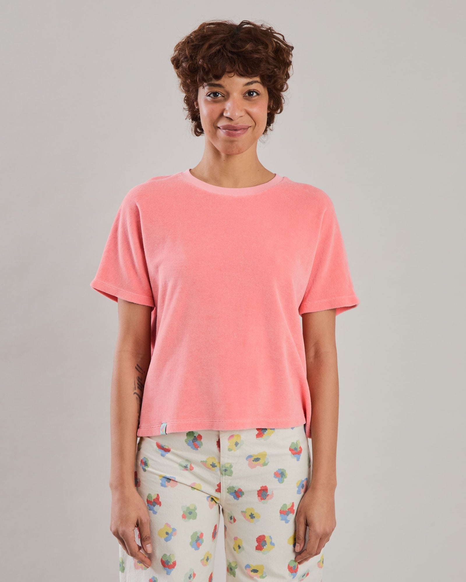 Terry oversize Tee Peach