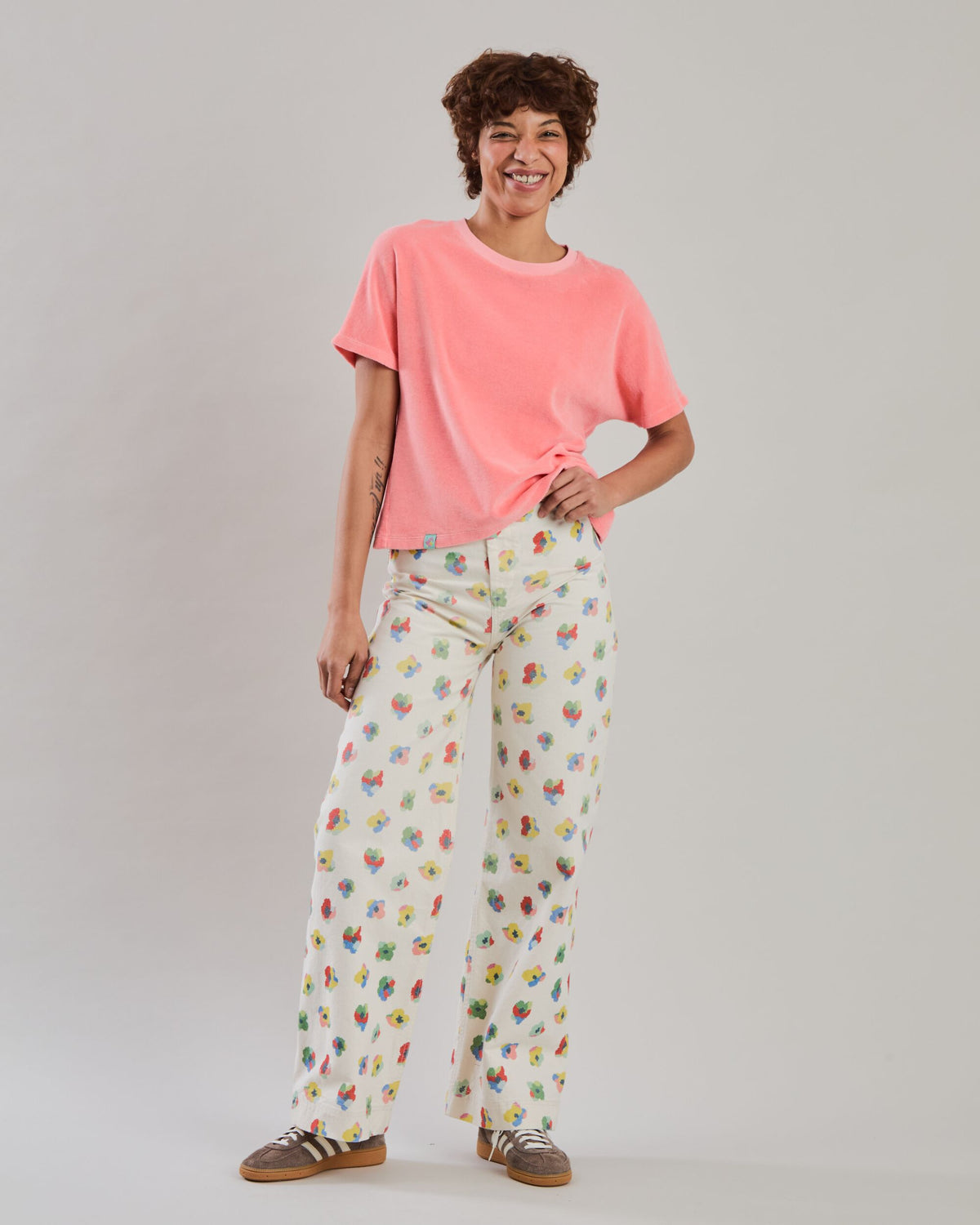 Terry oversize Tee Peach