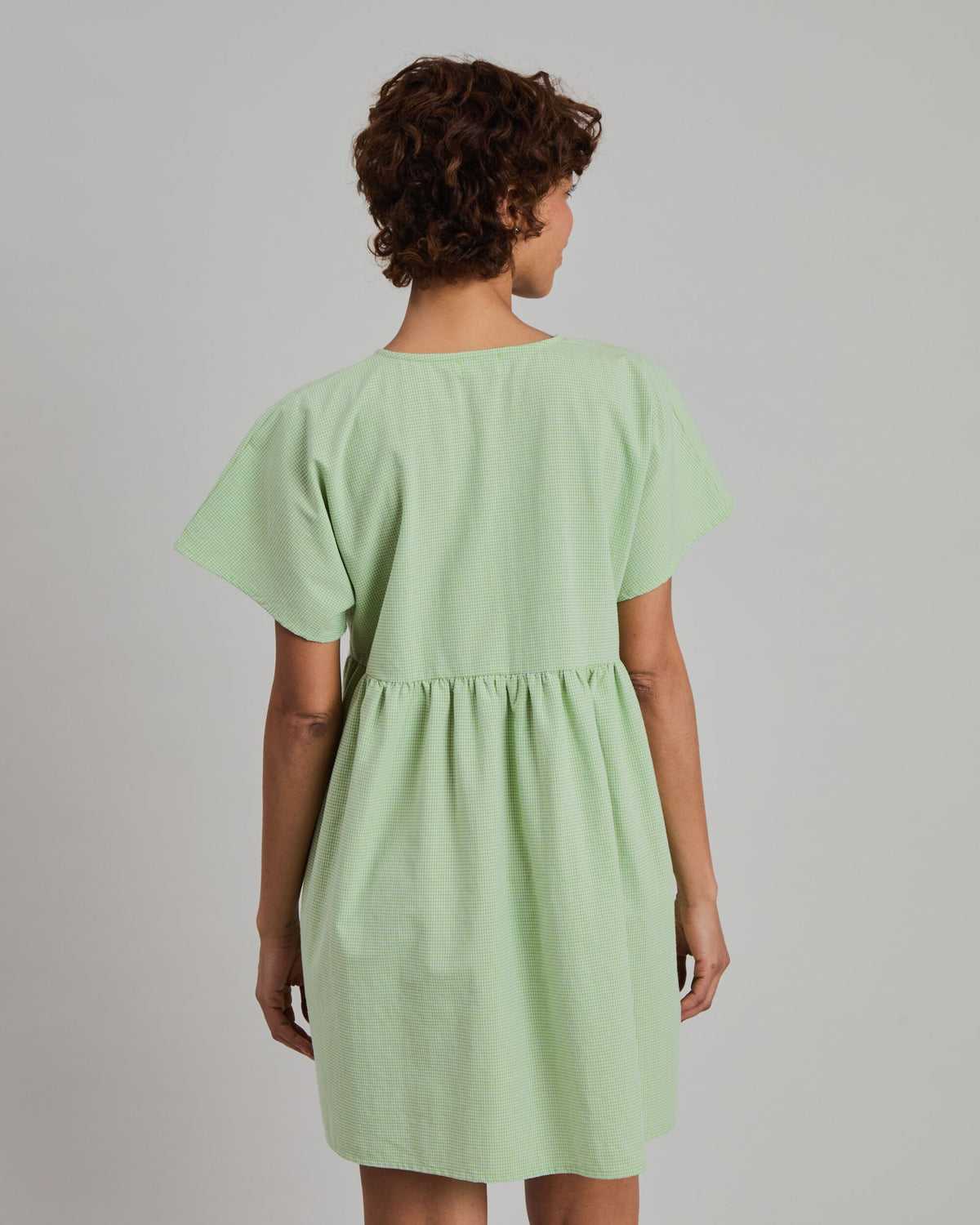 Checks Oversize Shorts Dress Green