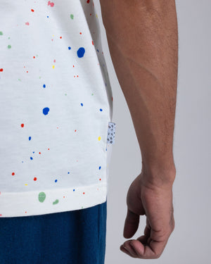 Splash Paint Tshirt Ecru