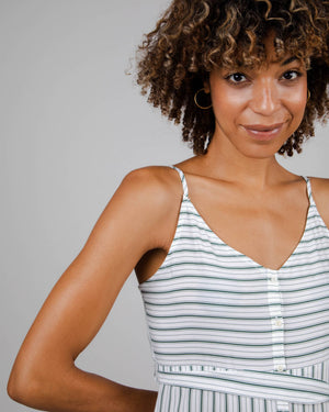 Mix Strap Dress Kale 