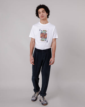 Corduroy Pleated Pants Navy