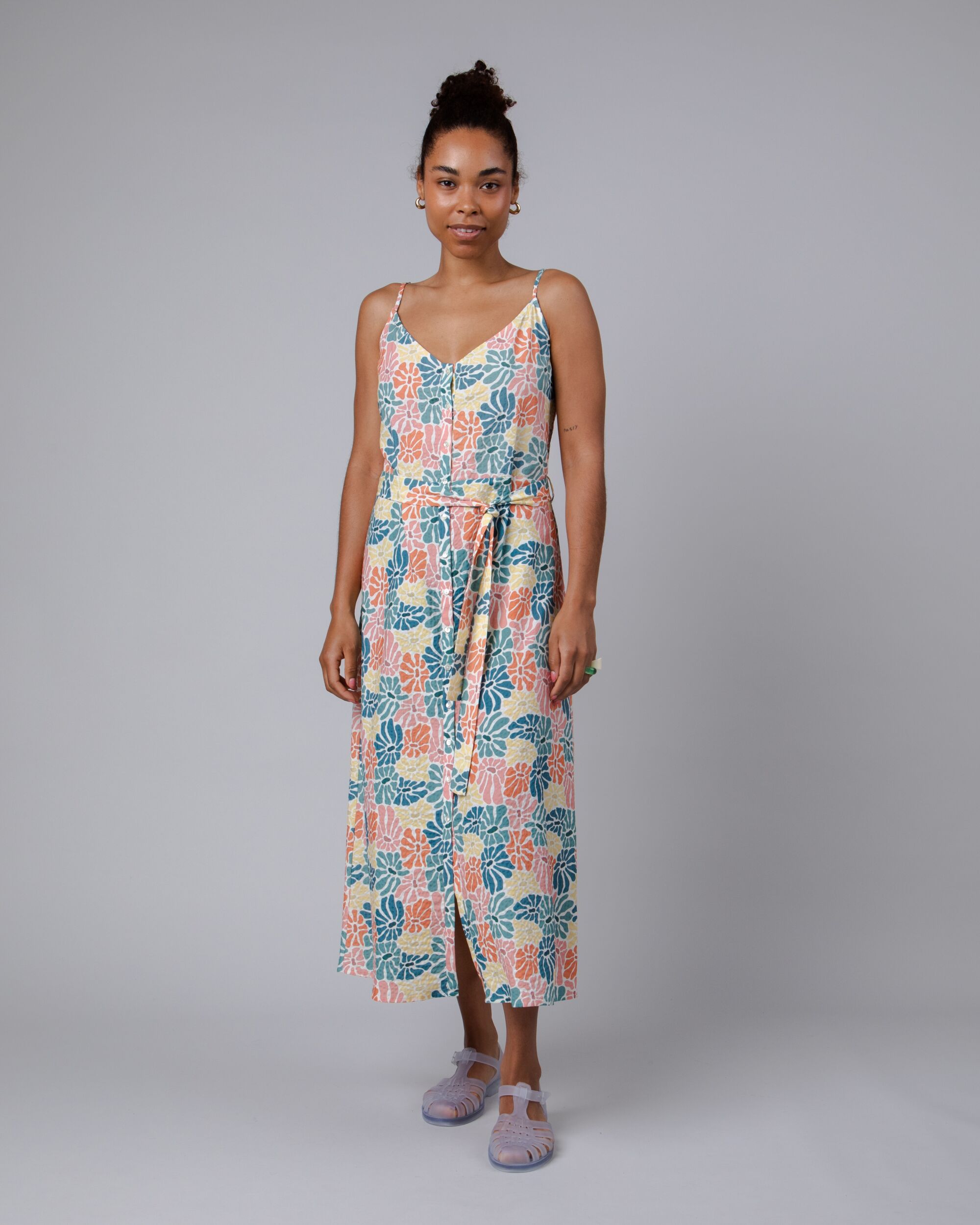 Spring Strap Long Dress Offwhite