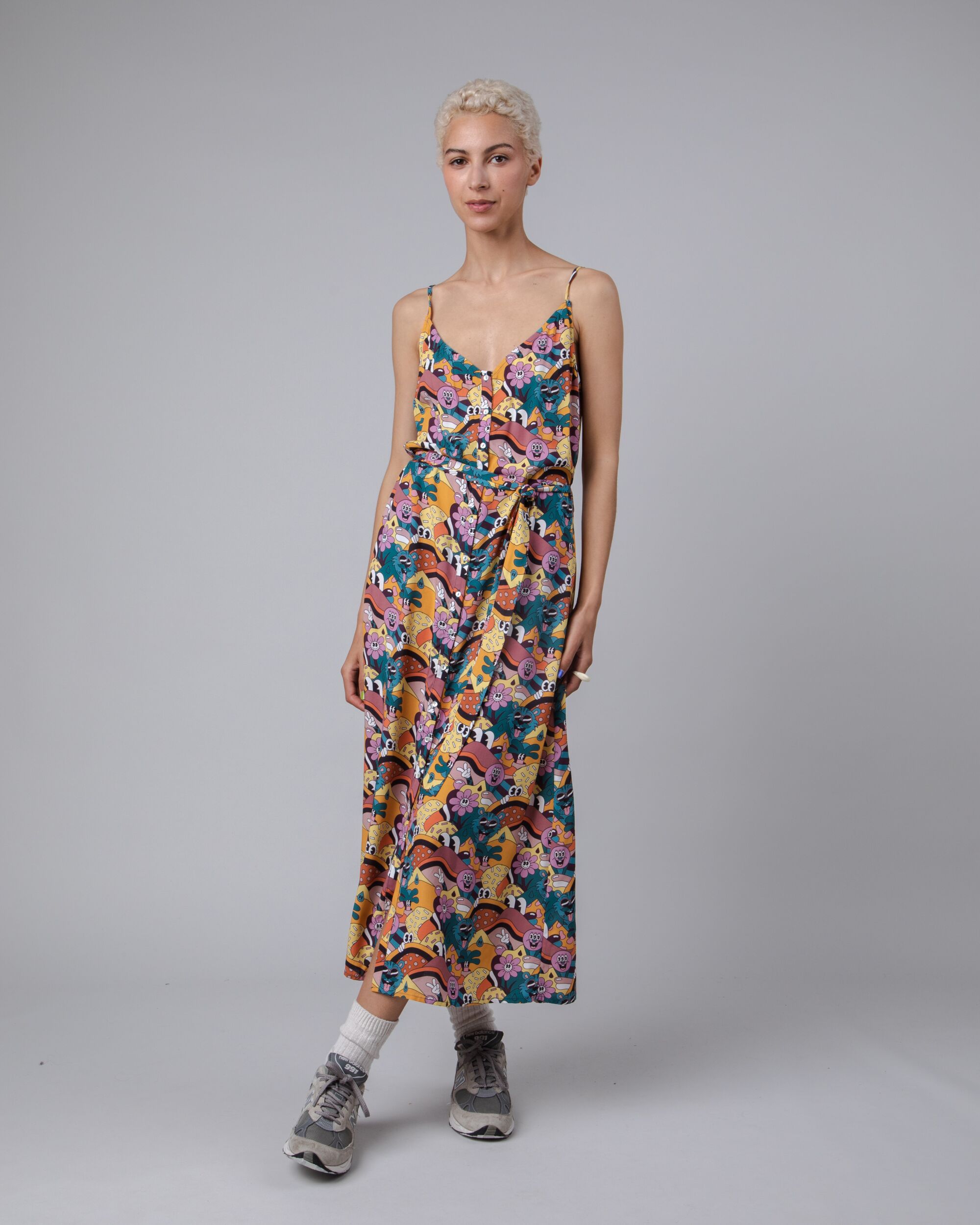 Yeye Weller Strap Long Dress Yellow